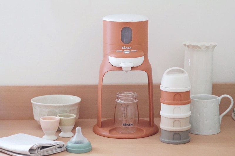 Pojemniki na mleko w proszku 4 komory cotton white/terracotta Beaba
