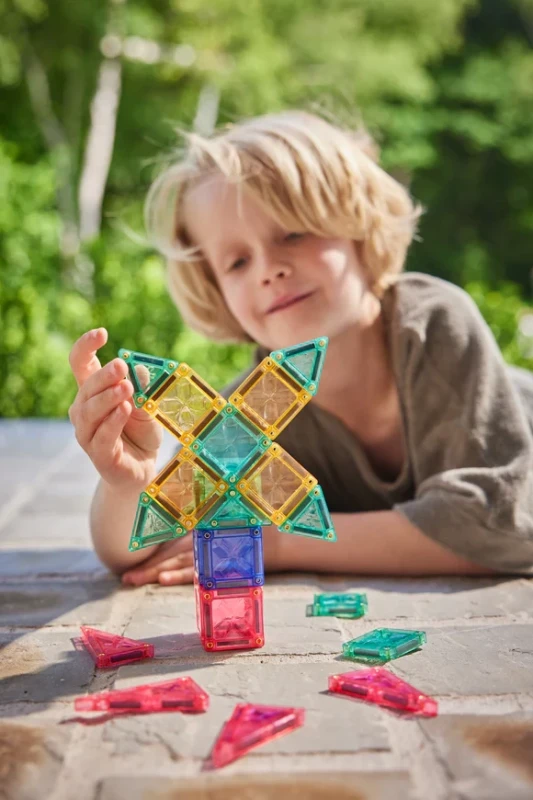 Klocki magnetyczne Mini Tiles Pack Pastel 28 el. Cleverclixx