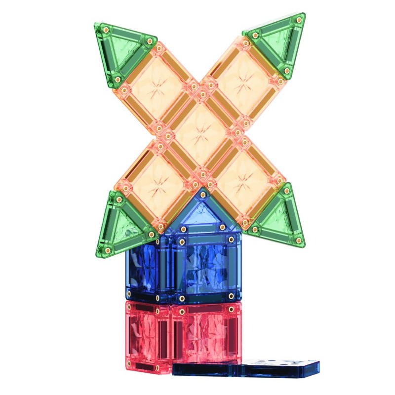 Klocki magnetyczne Mini Tiles Pack Pastel 28 el. Cleverclixx