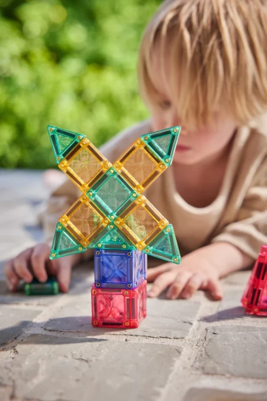 Klocki magnetyczne Mini Tiles Pack Pastel 28 el. Cleverclixx