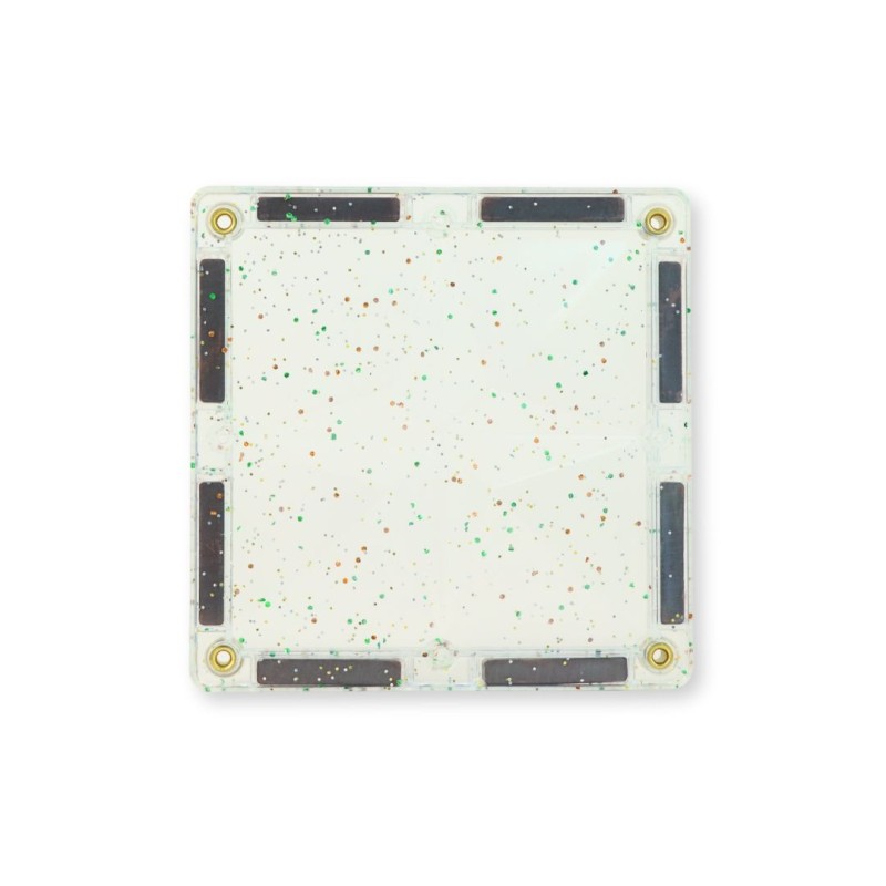 Klocki magnetyczne Glitter Tiles Pack Transparent / Pink - 16 el. Cleverclixx