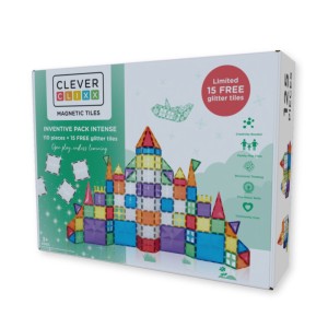 Klocki magnetyczne Inventive Pack Intense 110 el. + 15 el. gratis Cleverclixx