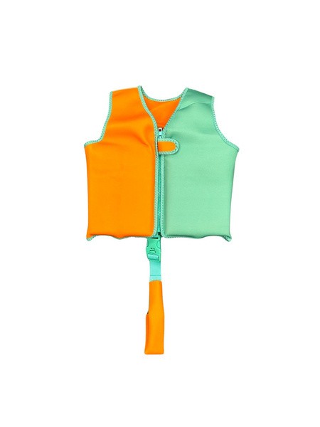 The Swim Essentials Kamizelka do nauki pływania dla dzieci 19-30 kg Orange Green Colourblocking 2023SE510