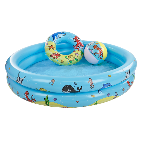 The Swim Essentials Zestaw: basen, koło treningowe i piłka plażowa 2020SE465