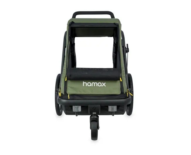 Przyczepka rowerowa dla psa - Pluto M do 35 kg - Green / Black Hamax