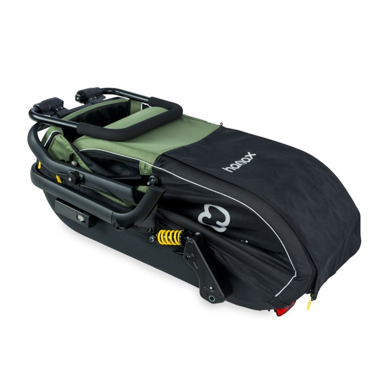 Przyczepka rowerowa dla psa - Pluto M do 35 kg - Green / Black Hamax