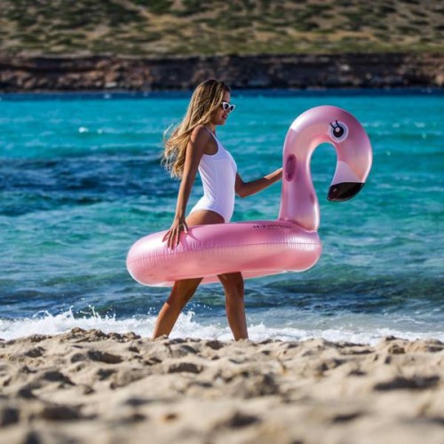 The Swim Essentials Koło do pływania Rose Gold Flamingo 95 cm 2020SE483