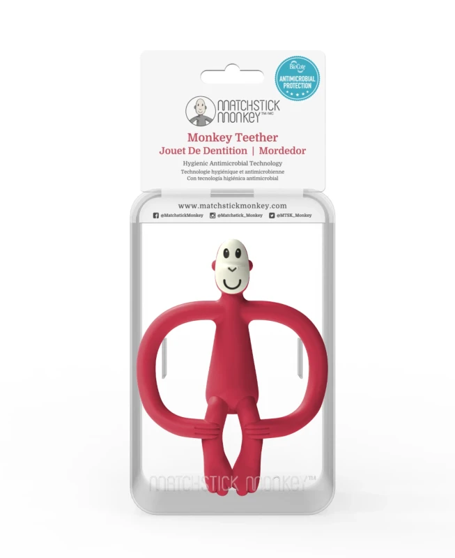 Gryzak masujący eko szczoteczka Velvet Red Matchstick Monkey
