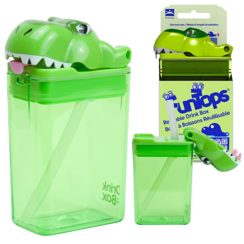 Bidon ze słomką dla dzieci Fun Tops T-Rex DRINK IN THE BOX
