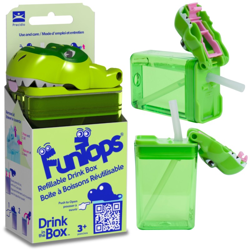 Bidon ze słomką dla dzieci Fun Tops T-Rex DRINK IN THE BOX