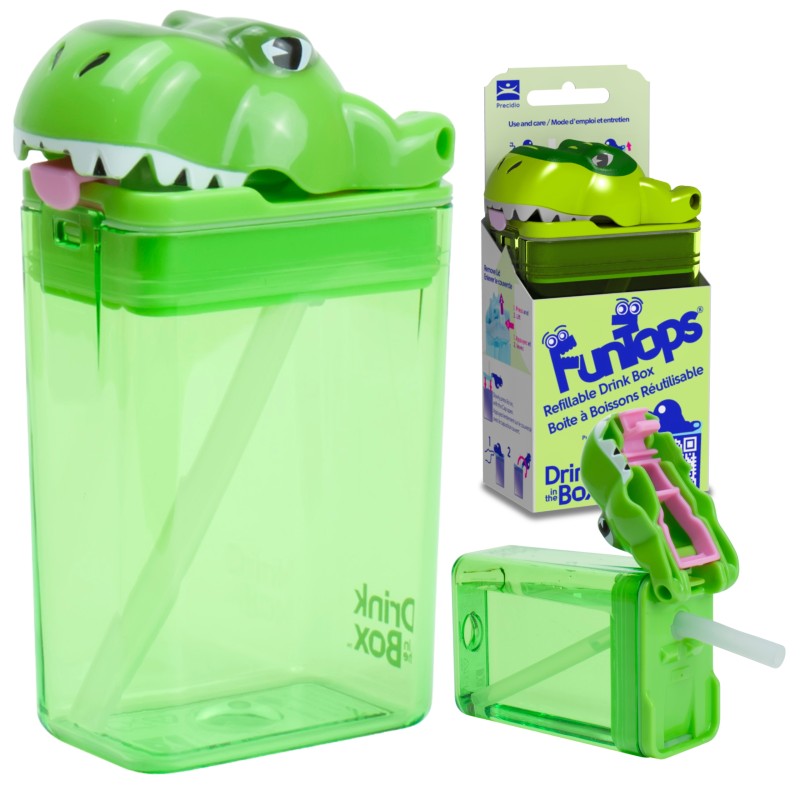 Bidon ze słomką dla dzieci Fun Tops T-Rex DRINK IN THE BOX