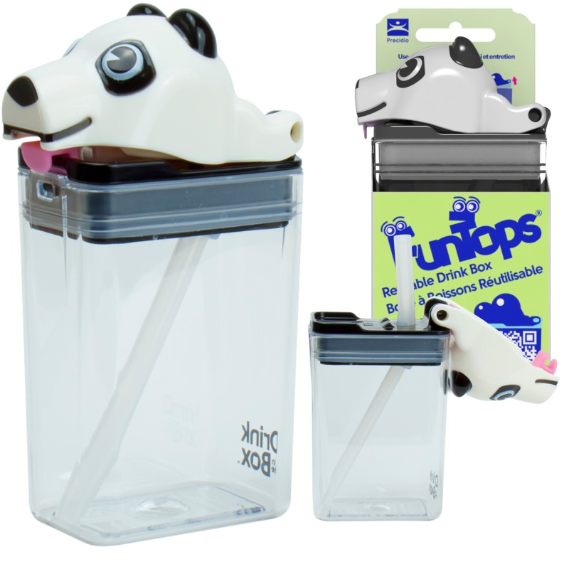 Bidon ze słomką dla dzieci Fun Tops Panda DRINK IN THE BOX