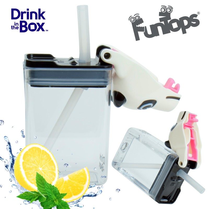 Bidon ze słomką dla dzieci Fun Tops Panda DRINK IN THE BOX