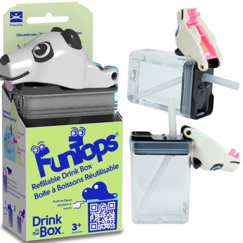 Bidon ze słomką dla dzieci Fun Tops Panda DRINK IN THE BOX