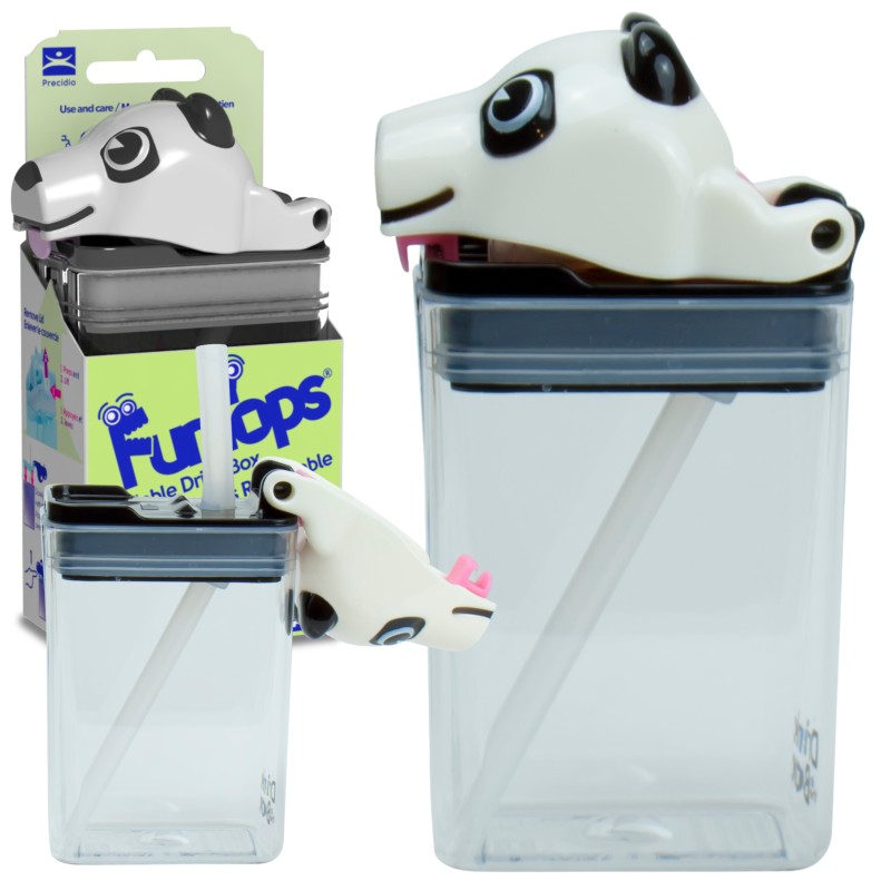 Bidon ze słomką dla dzieci Fun Tops Panda DRINK IN THE BOX