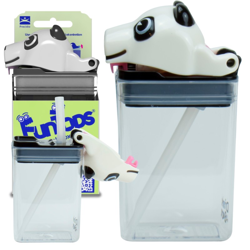 Bidon ze słomką dla dzieci Fun Tops Panda DRINK IN THE BOX