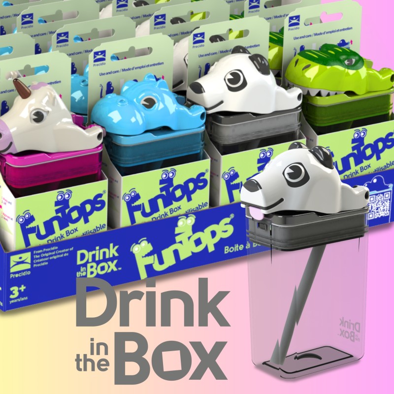 Bidon ze słomką dla dzieci Fun Tops Panda DRINK IN THE BOX