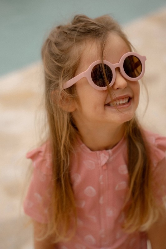 Okulary przeciwsłoneczne okrągłe Soft Pink Little Dutch