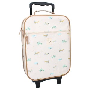 Walizka dla dzieci KIDZROOM Small Aeroplane Beige