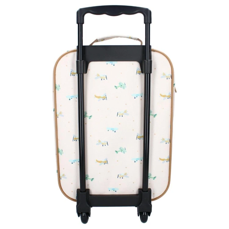 Walizka dla dzieci KIDZROOM Small Aeroplane Beige