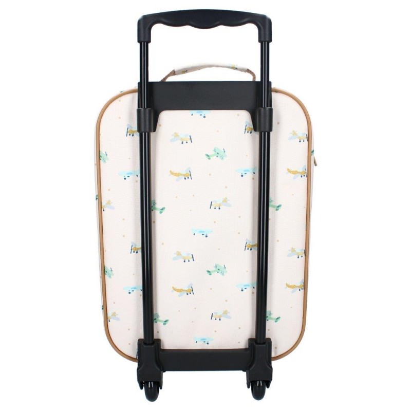 Walizka dla dzieci KIDZROOM Small Aeroplane Beige