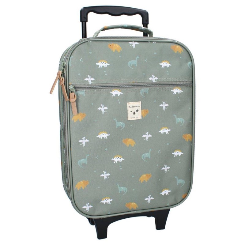 Walizka dla dzieci KIDZROOM Small Dino Green