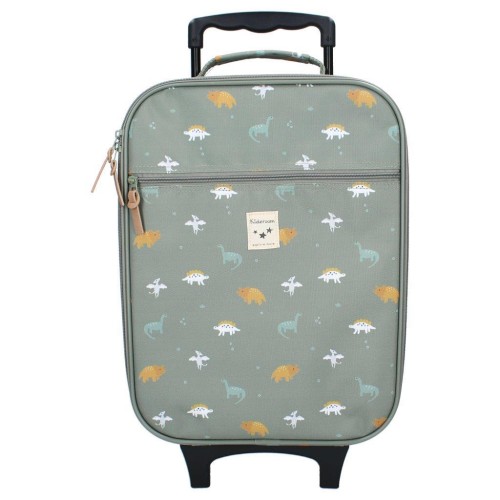 Walizka dla dzieci KIDZROOM Small Dino Green
