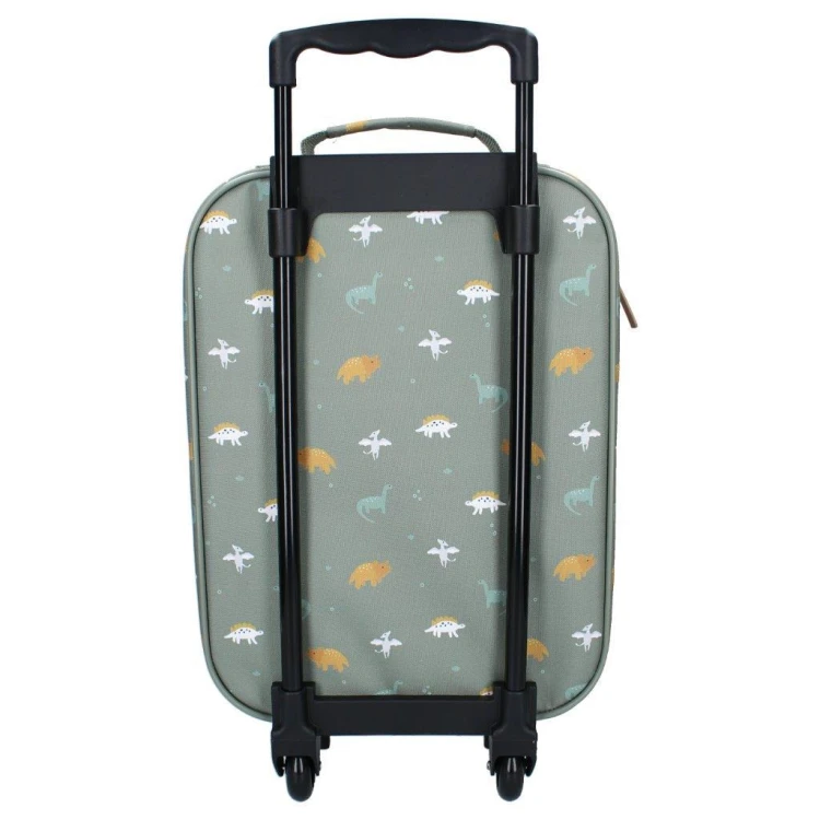 Walizka dla dzieci KIDZROOM Small Dino Green