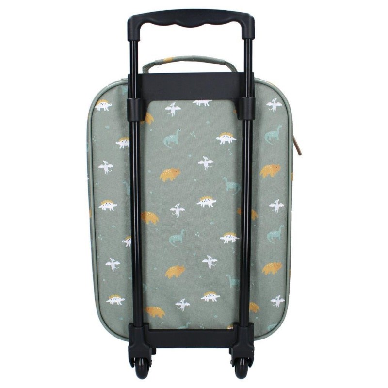 Walizka dla dzieci KIDZROOM Small Dino Green