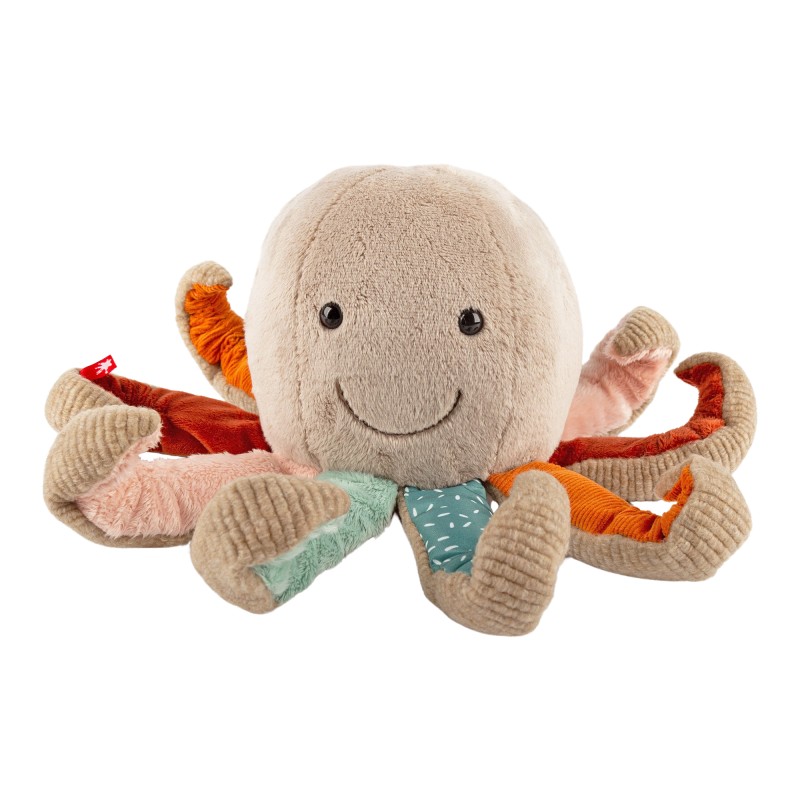 Pierwsza przytulanka Ośmiornica patchwork maskotka zabawka dzieci sigikid
