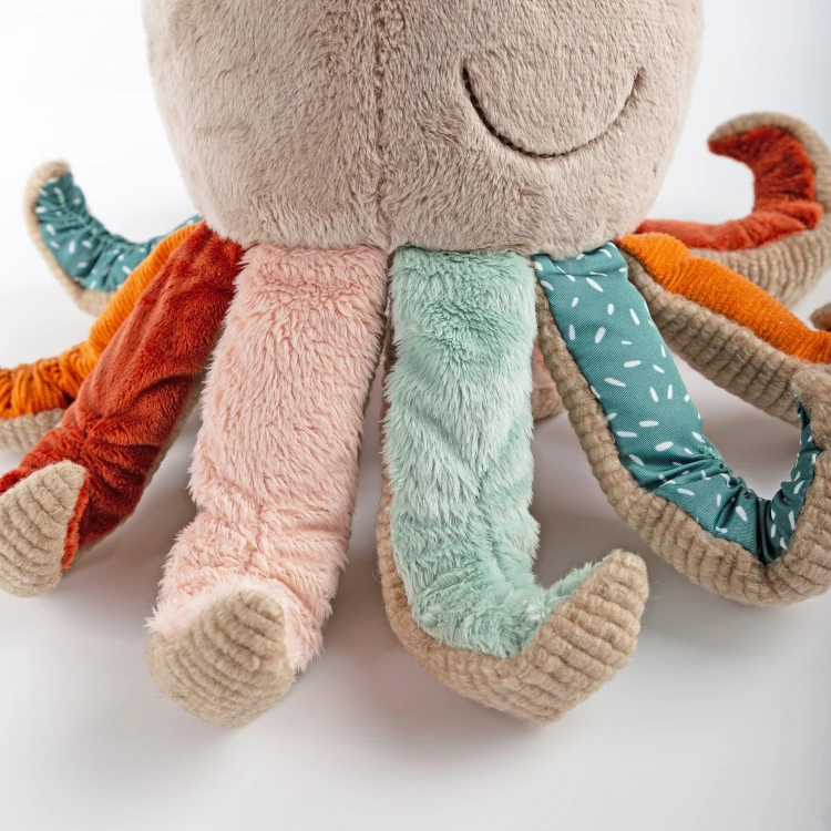 Pierwsza przytulanka Ośmiornica patchwork maskotka zabawka dzieci sigikid