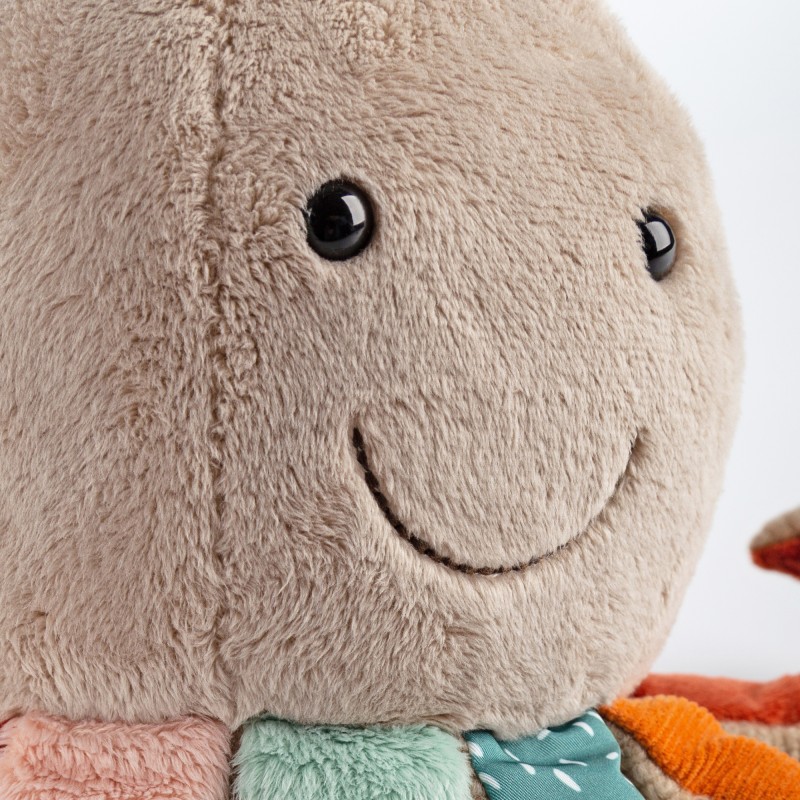 Pierwsza przytulanka Ośmiornica patchwork maskotka zabawka dzieci sigikid