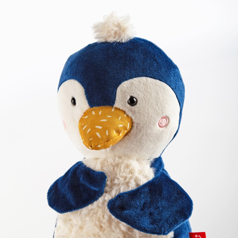 Pierwsza przytulanka Pingwin patchwork maskotka zabawka dla dzieci sigikid