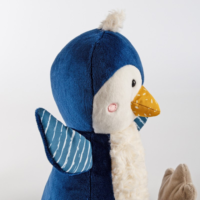 Pierwsza przytulanka Pingwin patchwork maskotka zabawka dla dzieci sigikid