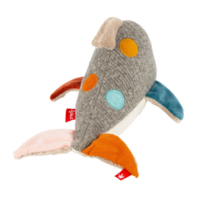Pierwsza przytulanka Delfin patchwork maskotka zabawka dla dzieci sigikid