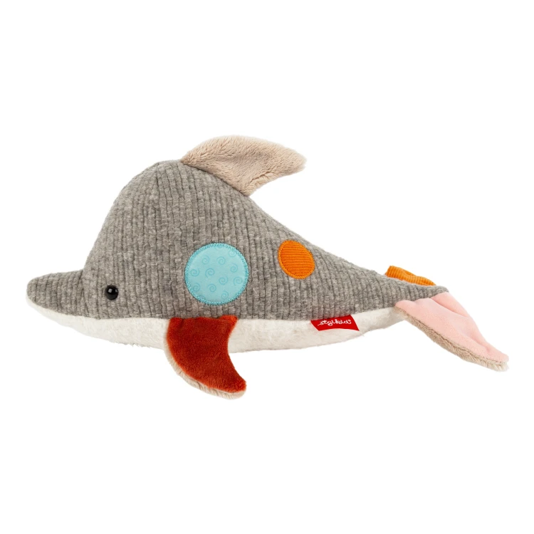 Pierwsza przytulanka Delfin patchwork maskotka zabawka dla dzieci sigikid