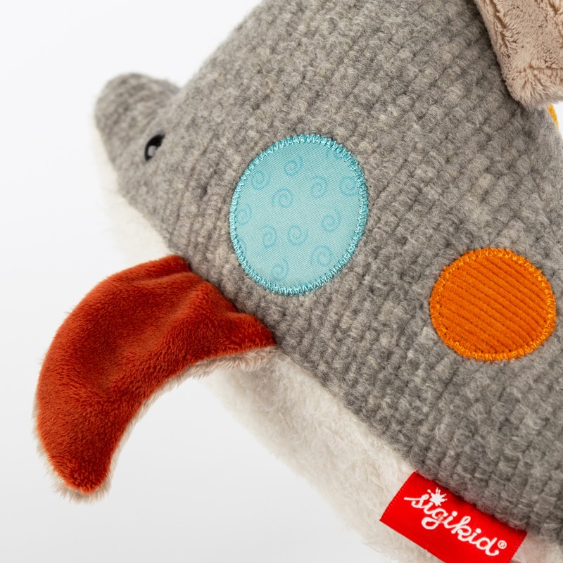 Pierwsza przytulanka Delfin patchwork maskotka zabawka dla dzieci sigikid