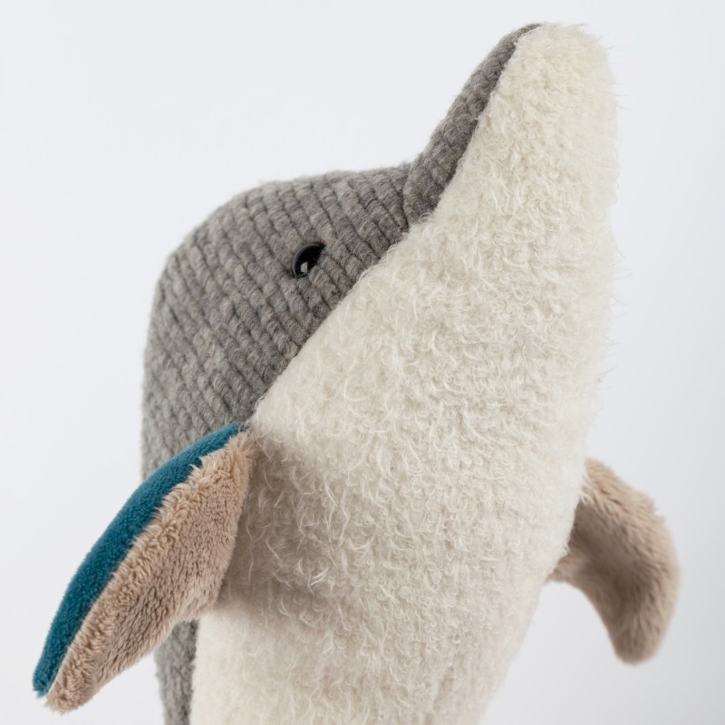 Pierwsza przytulanka Delfin patchwork maskotka zabawka dla dzieci sigikid