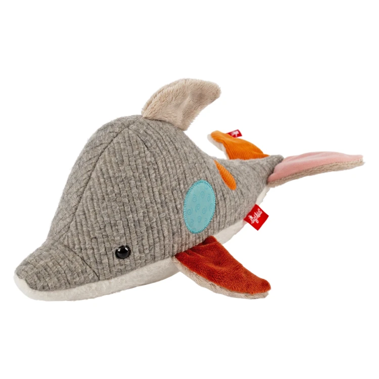 Pierwsza przytulanka Delfin patchwork maskotka zabawka dla dzieci sigikid