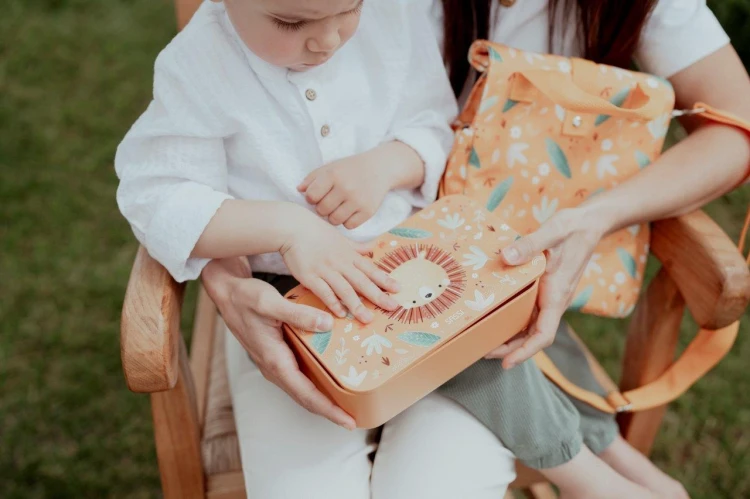 Plastikowy lunchbox pojemnik z rPET Lew SASSI