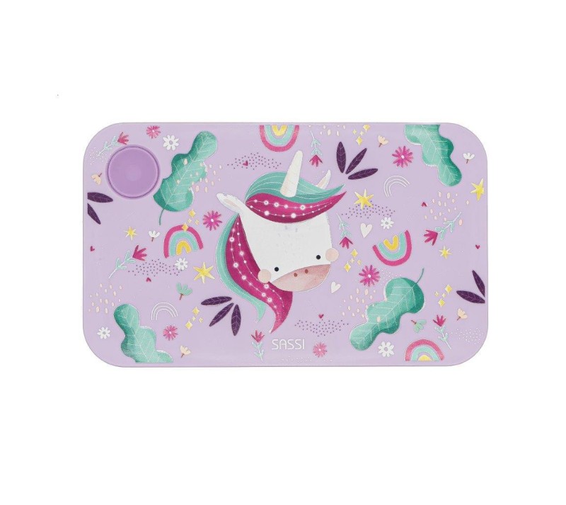 Plastikowy lunchbox pojemnik z rPET Jednorożec SASSI