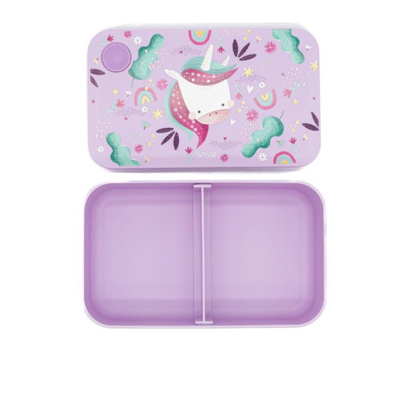 Plastikowy lunchbox pojemnik z rPET Jednorożec SASSI
