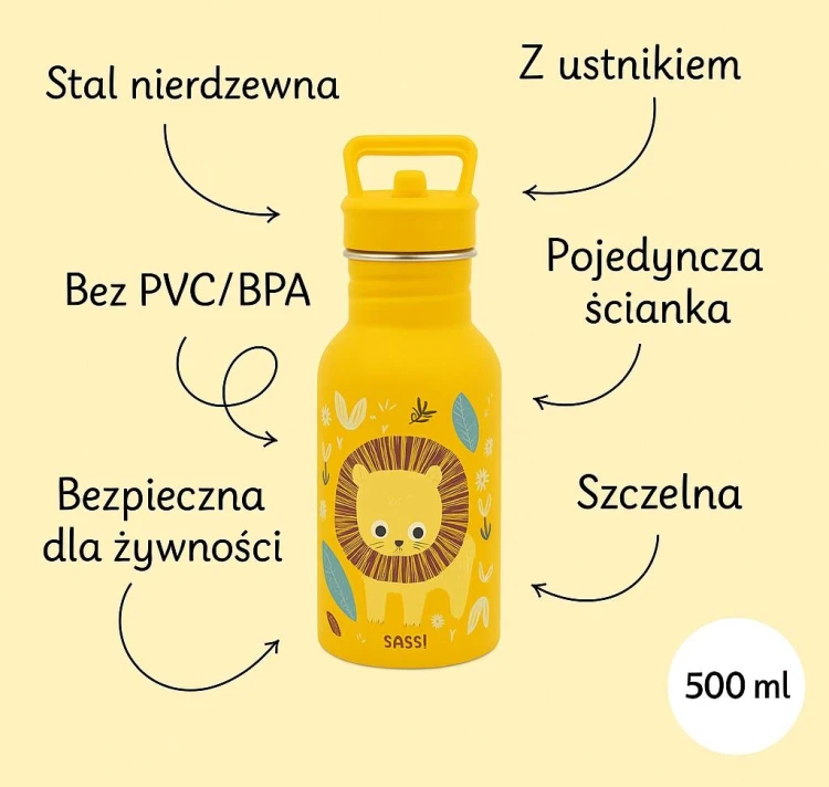Butelka na wodę 500 ml Lew SASSI