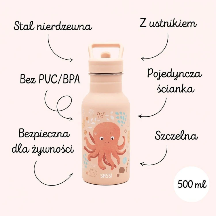 Butelka na wodę 500 ml Ośmiornica SASSI