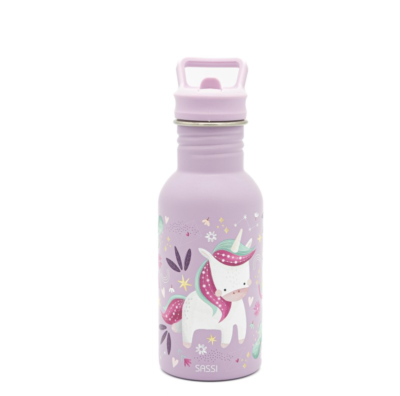 Butelka na wodę ze stali nierdzewnej 500 ml Jednorożec SASSI