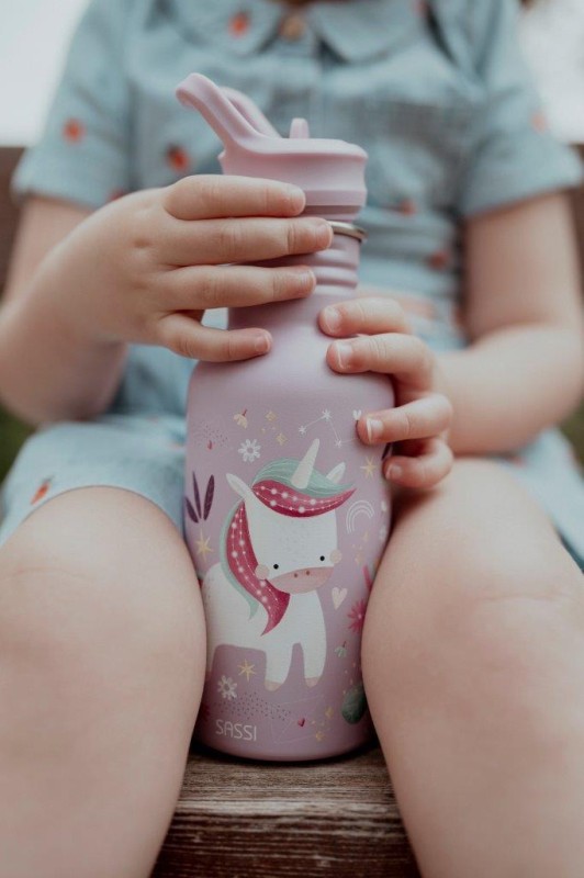 Butelka na wodę ze stali nierdzewnej 500 ml Jednorożec SASSI