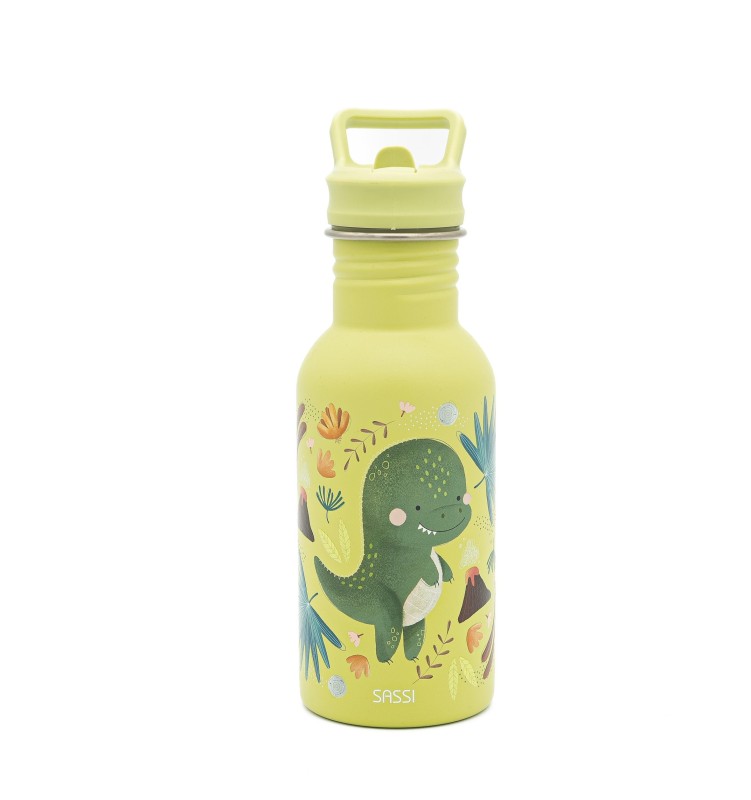 Butelka na wodę ze stali nierdzewnej 500 ml Dinozaur SASSI