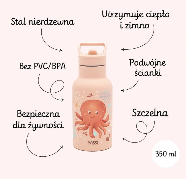 Butelka termiczna 350 ml Ośmiornica SASSI