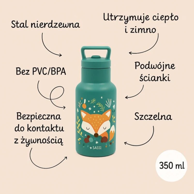Butelka termiczna 350 ml Lisek SASSI