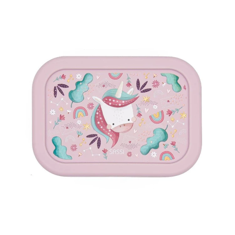 Lunchbox pojemnik silikonowy Jednorożec SASSI